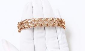 Золотой браслет плетение Фантазийное МАГНАТ МДв. Кардинал Б100 МДв. Кардинал Б100 фото